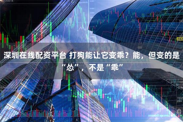 深圳在线配资平台 打狗能让它变乖？能，但变的是“怂”，不是“乖”